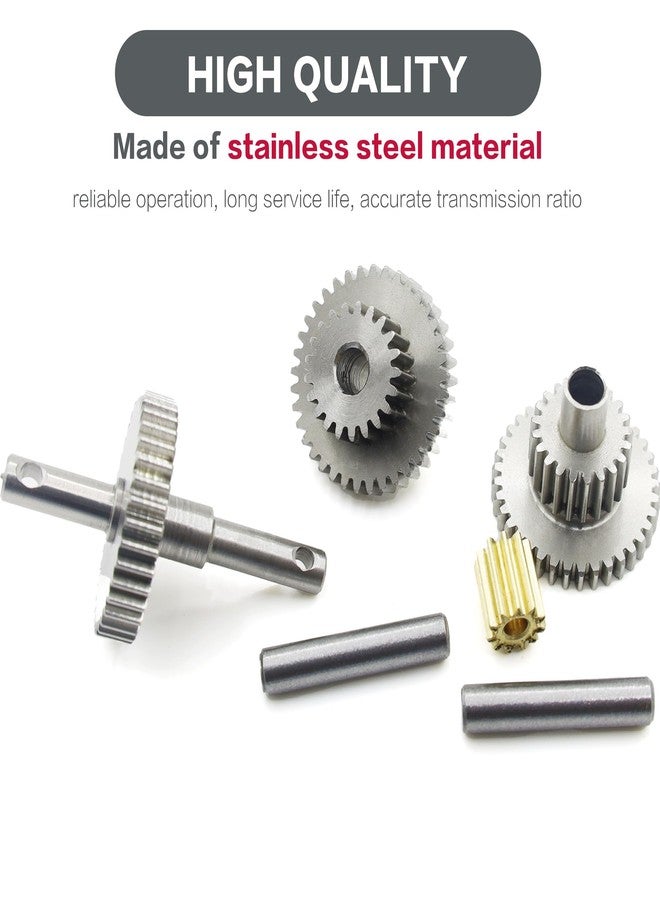 Raflot Stainless Steel 9.7:1 Overdrive Transmission Gear Set with 11 Tooth Motor Pinion for TRX4M 1/18 RC Crawler Car Upgrade - Image 2